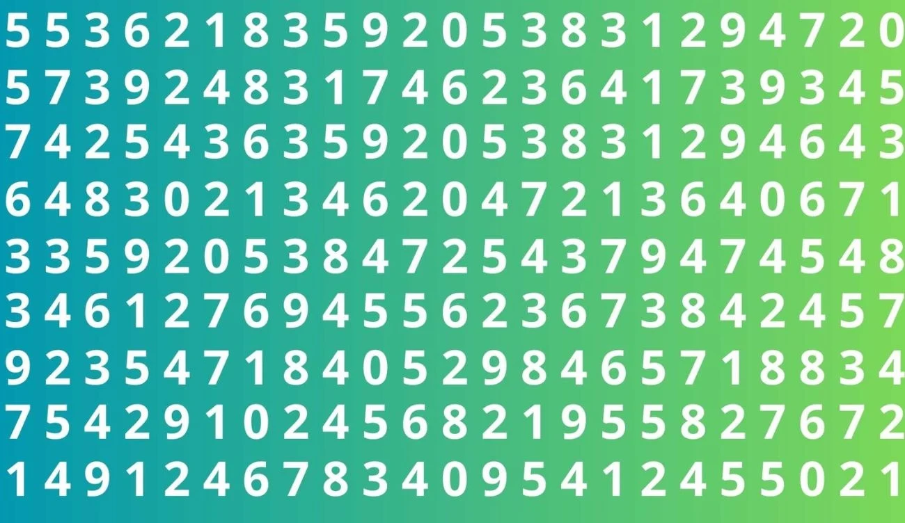 Zagadka dla bystrzaków. Znajdziesz 3855 w 10 sekund? Zagadka dla bystrzaków. Znajdziesz 3855 w 10 sekund?