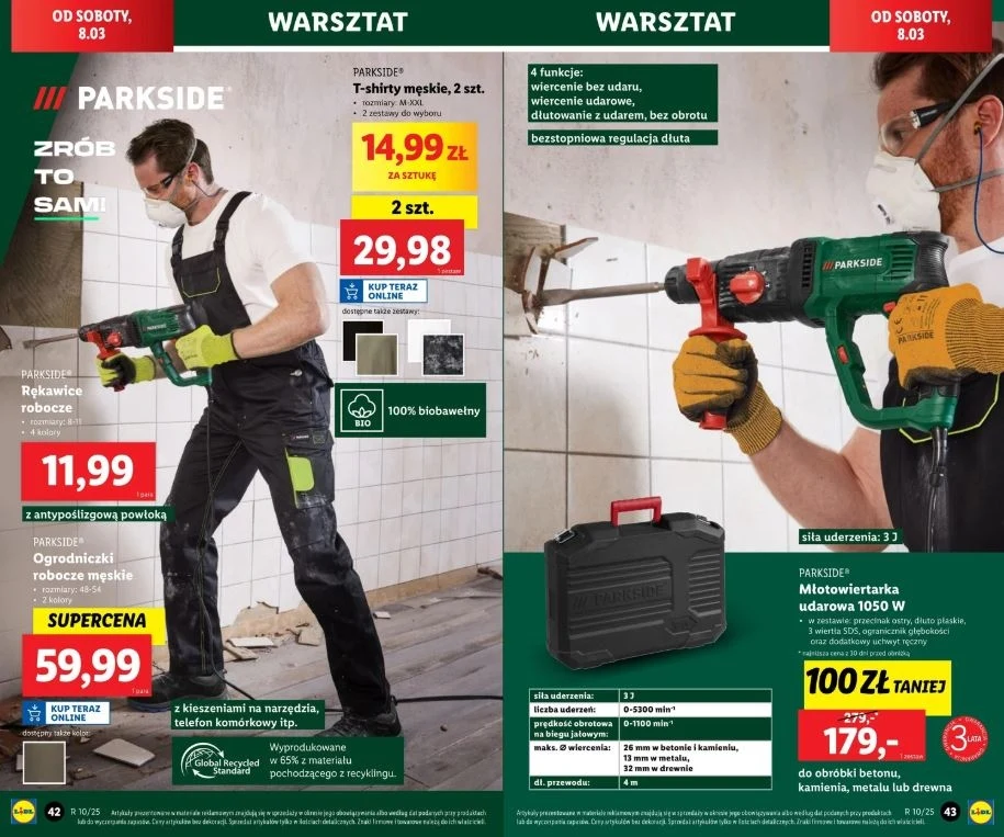 Lidl oferuje promocje na narzędzia Parkside!