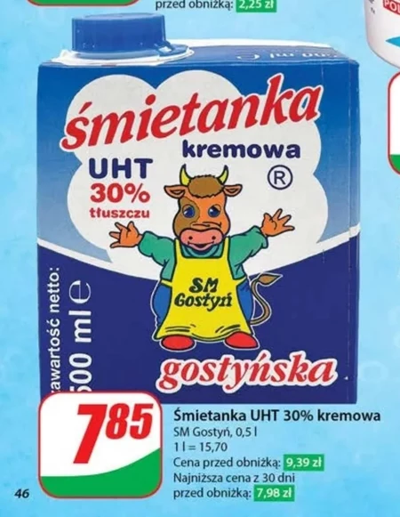 SM Gostyń Śmietanka kremowa UHT 30% 500 ml