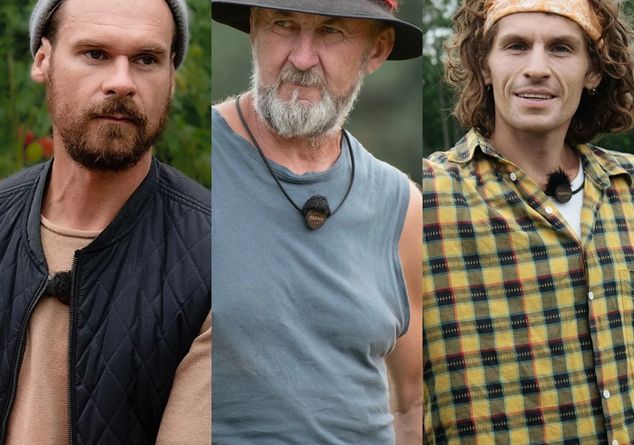 Uczestnicy "Farmy": Michał, Bandi i Surfer Uczestnicy "Farmy": Michał, Bandi i Surfer