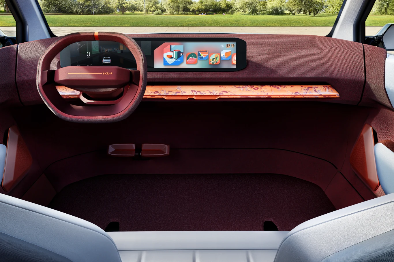 Deska rozdzielcza produkcyjnej wersji EV2 będzie inna niż w koncepcie, ale z pewnością zachowane zostaną dwa ekrany oraz ogólny minimalizm projektu