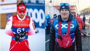 Dominik Bury (po lewej) i trener Mariusz Hluchnik