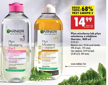 Garnier Skin Naturals Płyn micelarny 3w1 400 ml