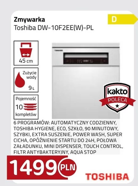 Zmywarka Toshiba