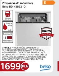 Вбудована посудомийна машина Beko