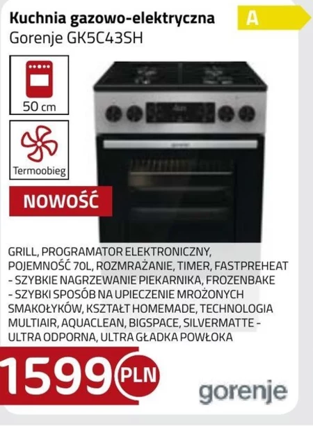 Kuchenka gazowo-elektryczna Gorenje