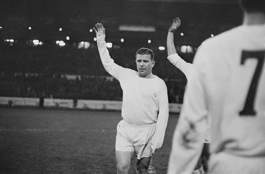 Ferenc Puskas w barwach Realu Madryt - rok 1966 Ferenc Puskas w barwach Realu Madryt - rok 1966