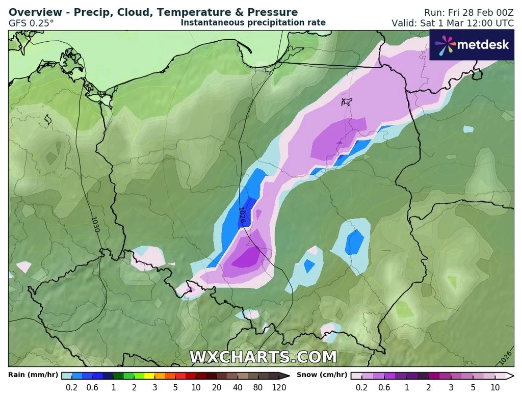 W sobotę w większości kraju będzie padać deszcz, a miejscami również deszcz ze śniegiem i śnieg W sobotę w większości kraju będzie padać deszcz, a miejscami również deszcz ze śniegiem i śnieg
