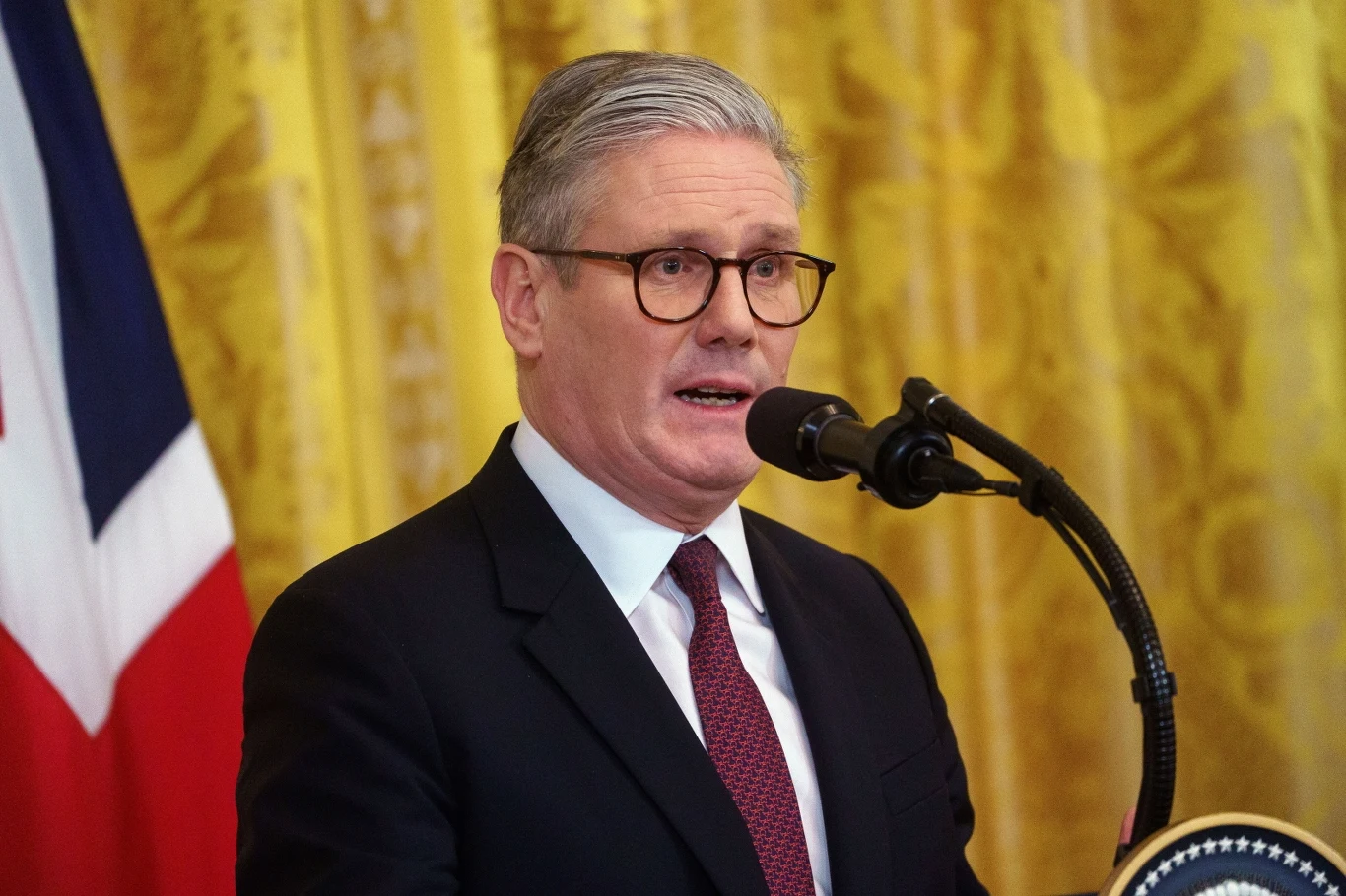 Premier Wielkiej Brytanii Keir Starmer na konferencji prasowej po spotkaniu z Donaldem Trumpem w Waszyngotnie Premier Wielkiej Brytanii Keir Starmer na konferencji prasowej po spotkaniu z Donaldem Trumpem w Waszyngotnie