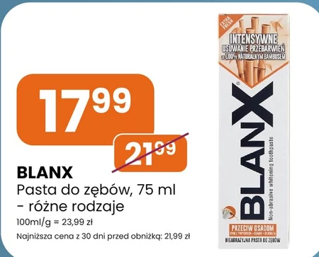 BlanX Pasta do zębów intensywne usuwanie przebarwień 75 ml