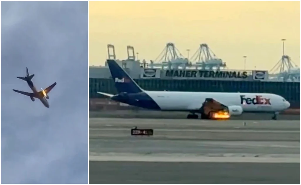 Samolot firmy FedEx był zmuszony do awaryjnego lądowania w wyniku awarii silnika Samolot firmy FedEx był zmuszony do awaryjnego lądowania w wyniku awarii silnika