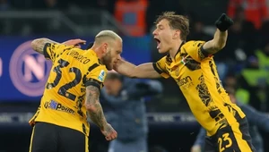 Federico Dimarco i Nicolo Barella. Ten pierwszy otworzył wynik spotkania fenomenalnym uderzeniem z rzutu wolnego 