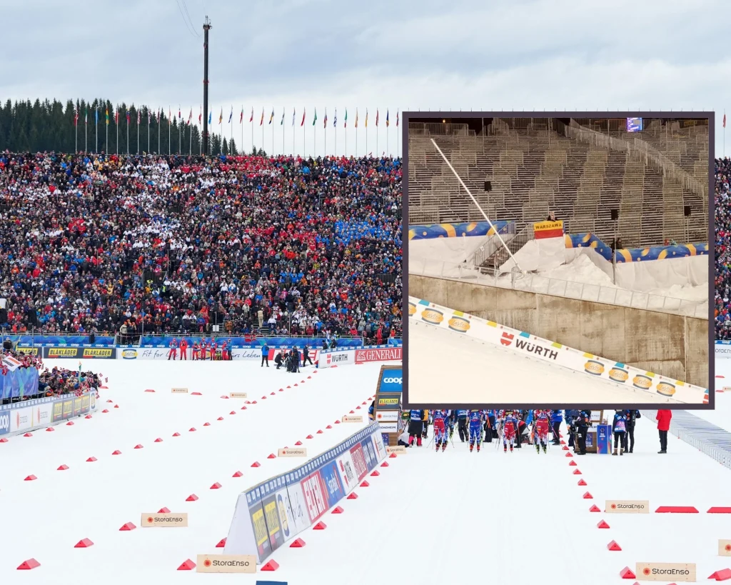 Pełne trybuny na rywalizacji w biegach narciarskich w Trondheim i samotny kibic z Warszawy na kwaifikacjach w skokach Pełne trybuny na rywalizacji w biegach narciarskich w Trondheim i samotny kibic z Warszawy na kwaifikacjach w skokach