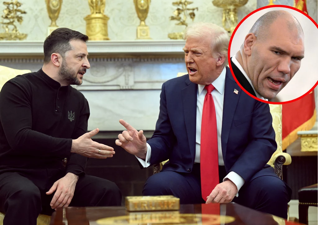 Wołodymyr Zełenski, Donald Trump i Nikołaj Wałujew Wołodymyr Zełenski, Donald Trump i Nikołaj Wałujew