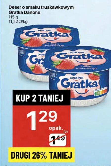 Gratka Deser o smaku truskawkowym 115 g