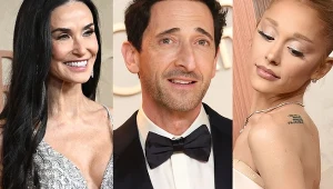 Od lewej: Demi Moore, Adrien Brody, Ariana Grande 