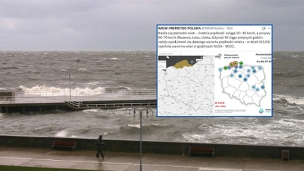 Na północy od rana mocno wieje. Z czasem podmuchy osiągną tam prędkość nawet 80 km/h. W dwóch województwach obowiązują alerty IMGW pierwszego stopnia. Zdjęcie główne ilustracyjne