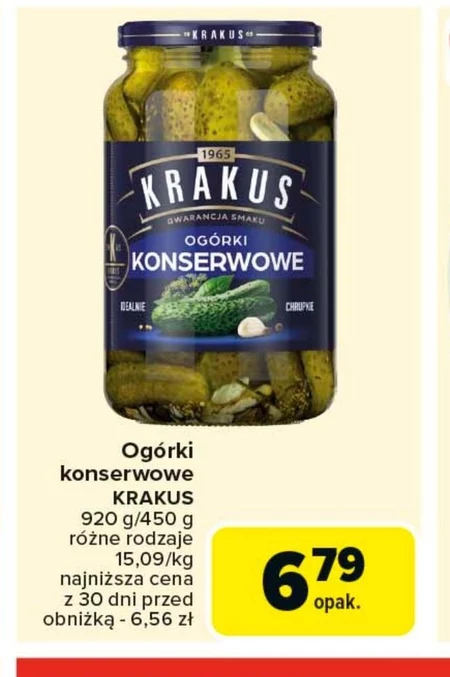 Krakus Ogórki konserwowe 920 g