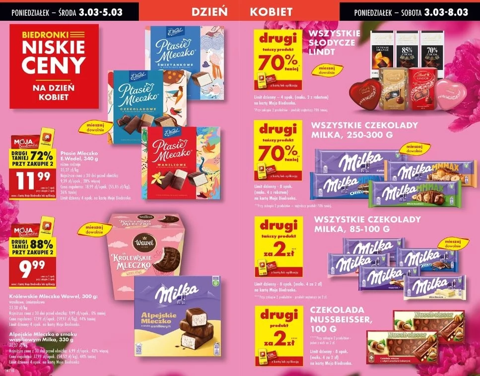 Biedronka oferuje promocje na markowe słodycze! Biedronka oferuje promocje na markowe słodycze!