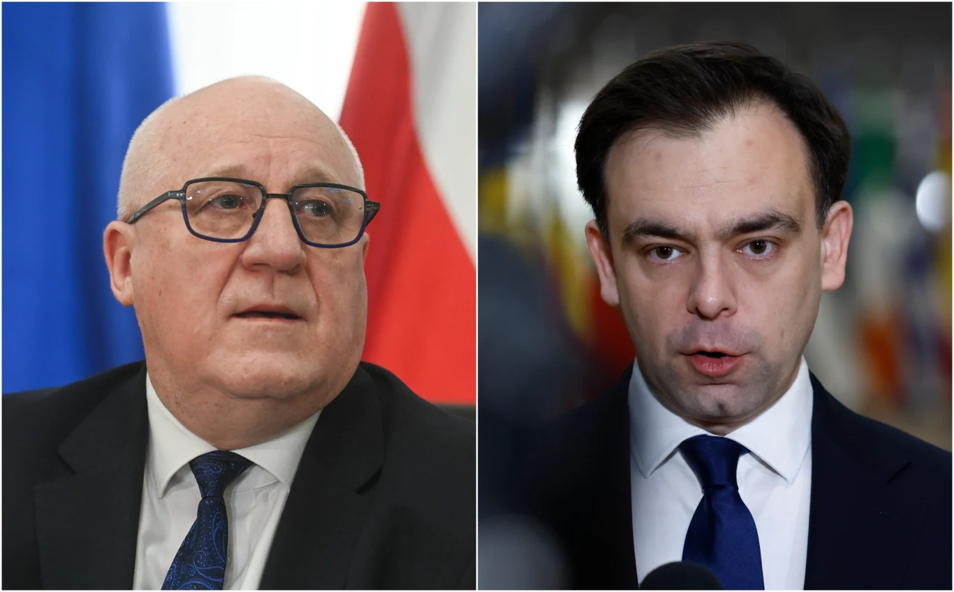 Szef PKW Sylwester Marciniak i minister finansów Andrzej Domański Szef PKW Sylwester Marciniak i minister finansów Andrzej Domański