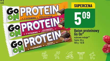 Sante Go On Protein Baton z żurawiną i jagodami goji w czekoladzie 50 g