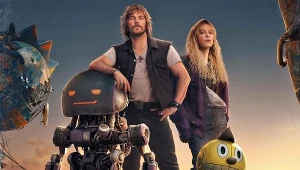 Chris Pratt i Millie Bobby Brown na plakacie filmu "The Electric State"