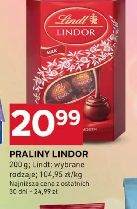 Lindt Lindor Praliny z czekolady mlecznej 200 g