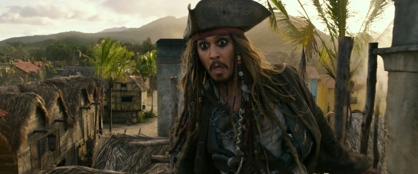 Johnny Depp jako Jack Sparrow w "Piratach z Karaibów: Zemście Salazara"