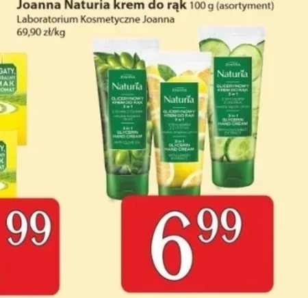 Joanna Naturia Glicerynowy krem do rąk 3 w 1 z oliwą z oliwek 100 g