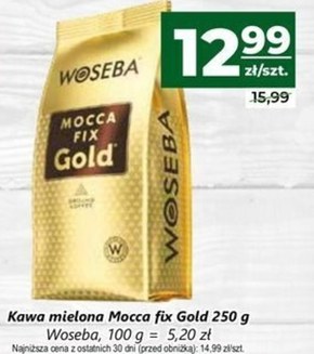 Woseba Mocca Fix Gold Kawa palona mielona 250 g niska cena