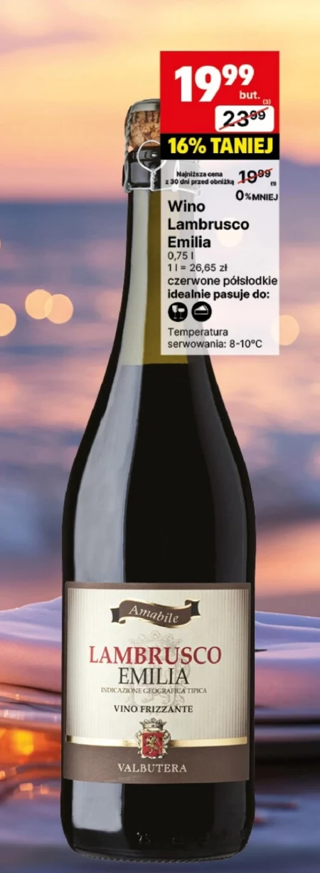 Wino półsłodkie Lambrusco