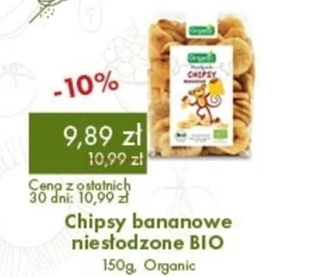 Chipsy bananowe Organic