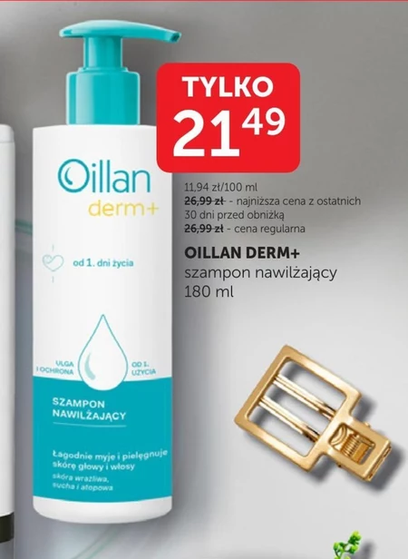 Oillan Derm+ Szampon nawilżający 180 ml