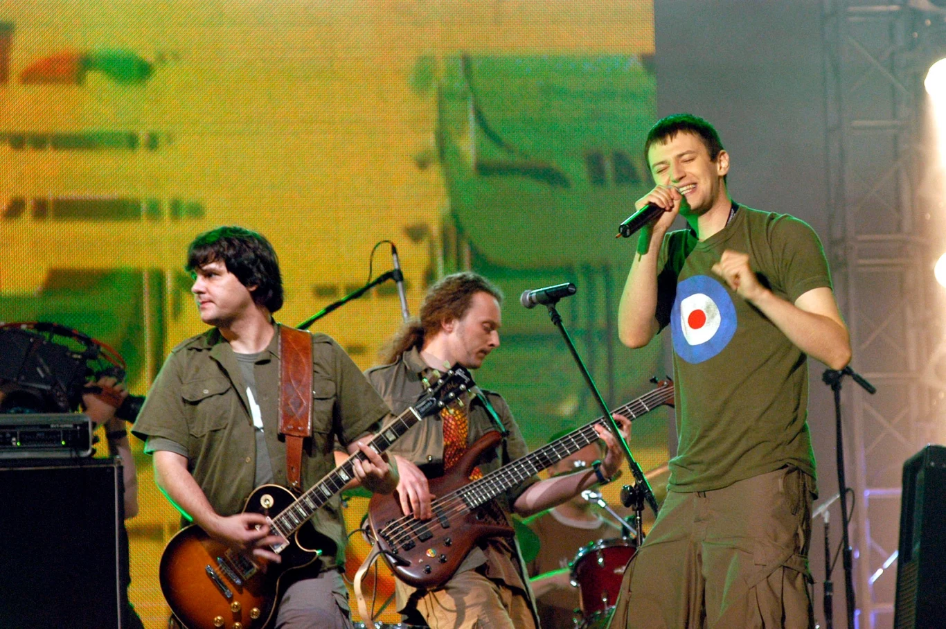 Piotr Banach i Gutek (Indios Bravos) na festiwalu Top Trendy 2003 w Sopocie