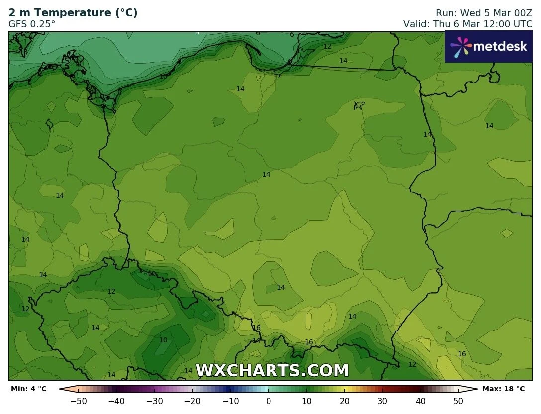 W czwartek lokalnie na Śląsku może być nawet do 21 stopni Celsjusza. To najwyższe prognozowane temperatury w tym roku W czwartek lokalnie na Śląsku może być nawet do 21 stopni Celsjusza. To najwyższe prognozowane temperatury w tym roku