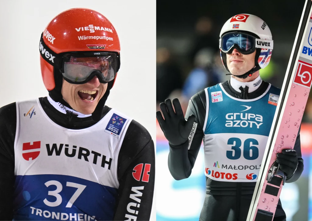 Karl Geiger (L) i Andreas Stjernen (P) Karl Geiger (L) i Andreas Stjernen (P)