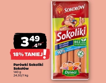 Sokołów Sokoliki Kiełbaski 140 g