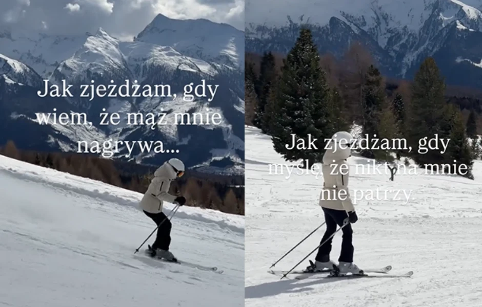 Kasia Tusk na nartach