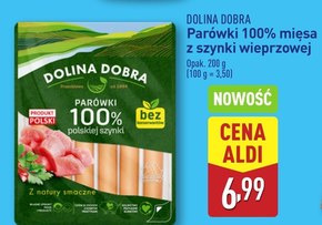 Dolina Dobra Parówki 100 % polskiej szynki 200 g niska cena