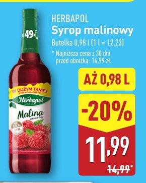 Syrop malinowy Herbapol niska cena