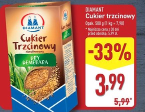 Diamant Dry Demerara Cukier trzcinowy nierafinowany 500 g niska cena