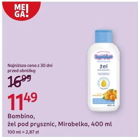 Bambino Rodzina Żel pod prysznic zapach mirabelki 400 ml