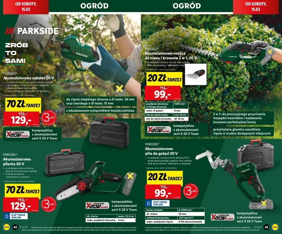 Lidl oferuje promocje na narzędzia Parkside!