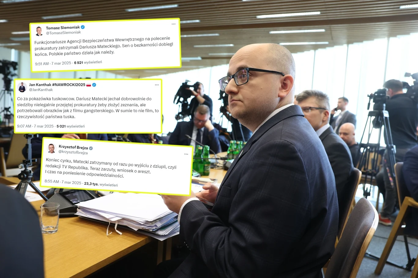 Politycy zareagowali za zatrzymanie Dariusza Mateckiego Politycy zareagowali za zatrzymanie Dariusza Mateckiego
