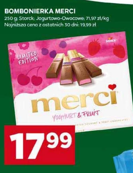 merci Yoghurt & Fruit 4 rodzaje jogurtowo-owocowych specjałów czekoladowych 250 g