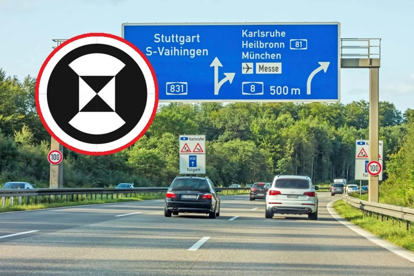 Czarna klepsydra to nowy znak z niemieckich dróg Czarna klepsydra to nowy znak z niemieckich dróg