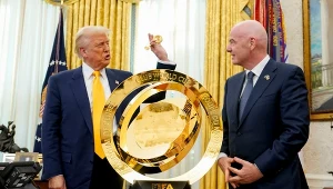 Donald Trump i prezydent FIFA Gianni Infantino