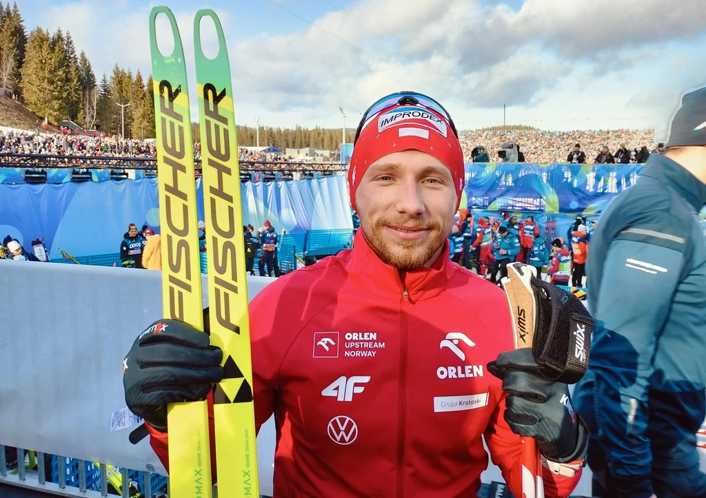 Dominik Bury po biegu na 50 km w Trondheim