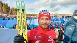 Dominik Bury po biegu na 50 km w Trondheim