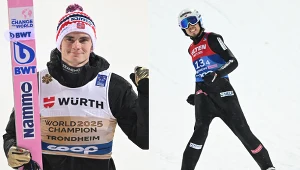 Marius Lindvik (L) i Johann Andre Forfang